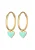ELLI Oorbellen  goud / pastelgroen