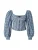 Monki Blouse  lichtblauw / zwart