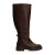 Manfield – Dames – Bruine leren hoge laarzen –