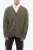 MM1 Alpaca- en wollen vest met V-hals in bruin