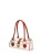 Viola Castellani Handtas ‘False’  cognac / wit