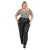 Brave Soul Bodysuit met luie mouwen en luipaardprint voor dames (Zwart, Wit)