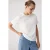 TRENDYOLMİLLA Dames Ecru Effen Kort Regular fit T-shirts