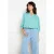 LOLALIZA blouse met borduursels – turkoois
