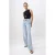 TRENDYOLMİLLA Dames Blauw Effen Wijde pijp Normale taille Jeans