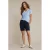 Red Button denim straight high waist short donkerblauw