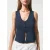 MANGO TEEN mouwloze top fijn gebreid donkerblauw