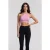 ARKET Why Shiny Seamless Top Pink