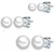 Valero Pearls Oorbellen  zilver / parelwit