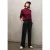 Jersey broek met split