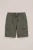 WE Fashion – Jongens regular fit cargoshort met embroidery – Regular fit – Grijsgroen – Katoen –