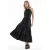 Rimpelige Halter Nek Maxi Jurk