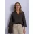 Blouse met 3/4-mouwen en split in de hals