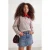 TRENDYOLKIDS Meisjes Bruin Gestreept Lang, Regular fit Sweatshirts
