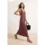 TRENDYOLMİLLA Dames Bruin Effen Midi Mouwloos Casual A-lijn Jurken