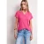 Street One Dames Shirt met gespleten hals en knoopdetails in Pink