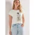 Shirt met hangende schouder en print vooraan