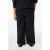 Zizzi Wide leg high waist gestreepte casual broek zwart