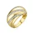 Luxenter Ring van 925 sterlingzilver met schitterende zirkonia en 18-karaats goud afwerking – Vikai
