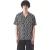 Pretty Green Heren Bauhaus-overhemd met korte mouwen, reguliere pasvorm (Zwart)