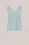 WE Fashion – Dames singlet met open structuur – Curve – Regular fit – Mintgroen –   Plus Size