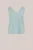 WE Fashion – Dames singlet met opengewerkte structuur – Curve – Regular fit – Mintgroen –   Plus Size