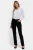 Marilyn Rechttaille Pantalon in Velours | Zwart