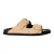 Boss Dames Freyah Raffia Dubbele Gesp Platte Slippers (Licht Beige)