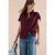 Cecil Dames Basic blouse met overhemdkraag in effen kleur in Rood