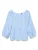 VERO MODA Blouse ‘VMVICHY’  lichtblauw / wit