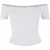 Urban Classics Dames geribbelde organic off shoulder top
