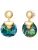 Yokoamii Oorbellen  blauw / bruin / goudgeel / groen