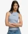 Essential Logo Strapless Racer Tanktop Crème