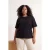Trendyol Curve Dames Zwart Rugprint Kort Oversized Grote maten T-shirts