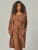YOU LOOK PERFECT Gebreid vest ‘BLOSSOM’  cognac