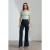Dames Hoge Taille Flared Gabardine Broek
