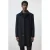 Mango Man manteljas met wol – donkerblauw