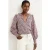 Boden Notch Neck Smocked Frill Top Pnk