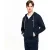Boss Heren-hoodie met volledige ritssluiting en stretchstof (Donkerblauw)