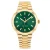 Tommy Hilfiger  goudenkleurige dames horloge met groene wijzerplaat