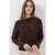 Geprinte Flock Crew Neck Blouse