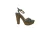 Prada Platform Sandalen met Schuimrubberen Hakken in Groene Patentleren