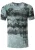 T-shirt in kleur met voorkant in tie-dye batik en bedrukking