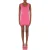 Moschino Allover Logo Wool Dress Pink