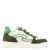Develab leren sneakers groen/wit