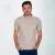 Q1905 Polo shirt stein zand melange