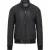 Heren Zwart Retro Leren Bomberjack – Adak