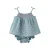Mango Kids korte jurk met ruches en print – blauw