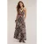 Motivi Long Summer Dress With Ethnic Pattern Brown