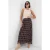 Hoge Taille Geometrische Print Maxi Rok